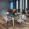 Regency Kahlo Square Table & Chair Sets, 42 W, 42 L, 29 H, Wood, Metal, Polypropylene Top, Grey TPL4242GYCM44GY - alternate 2